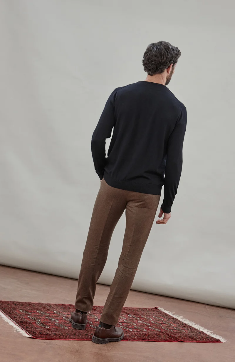 Mens Extra Fine Merino Wool Crew Neck Jumper