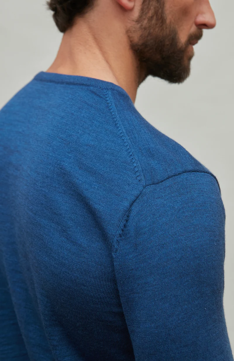 Mens Extra Fine Merino Wool Crew Neck Jumper