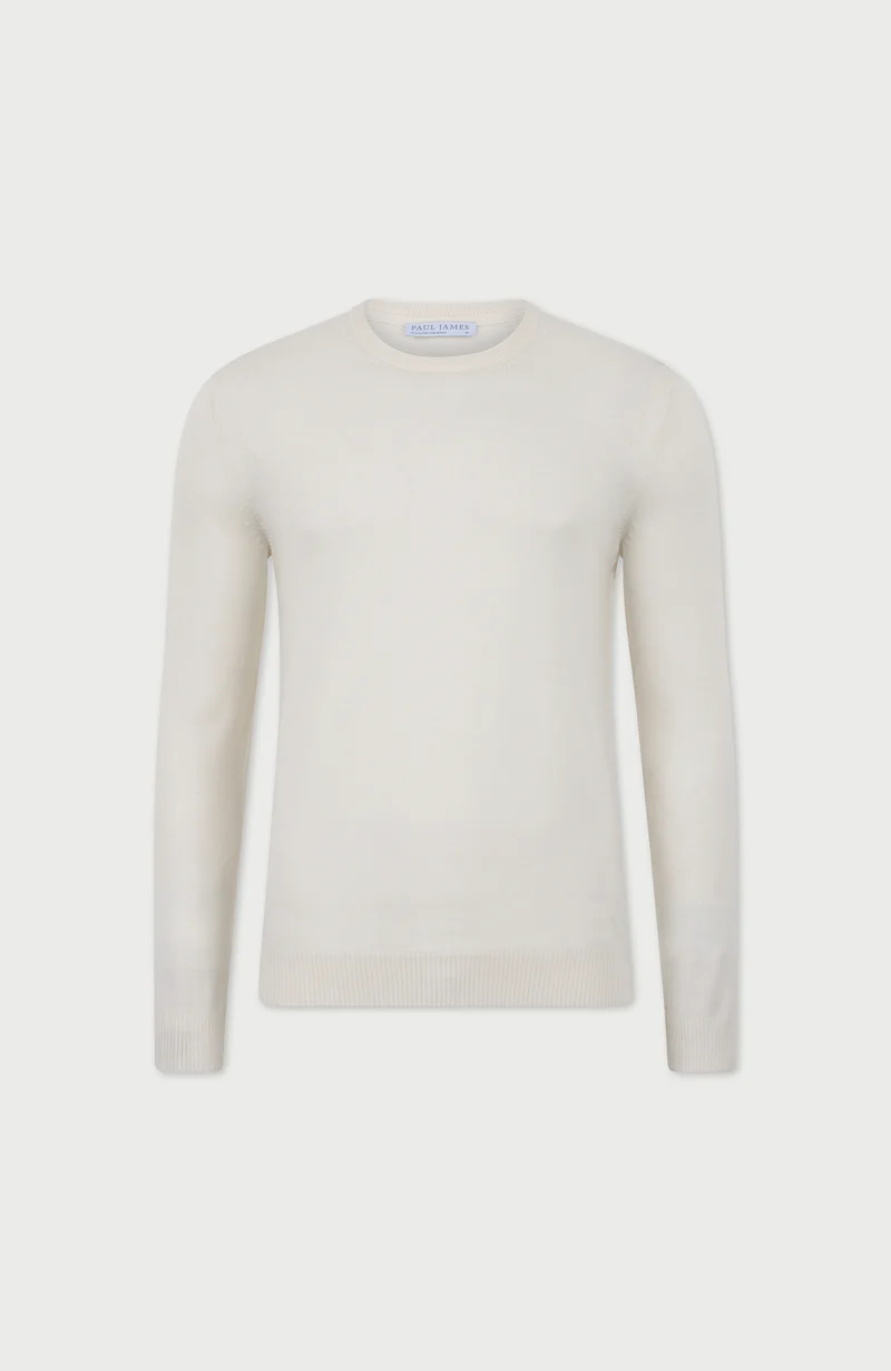 Mens Extra Fine Merino Wool Crew Neck Jumper