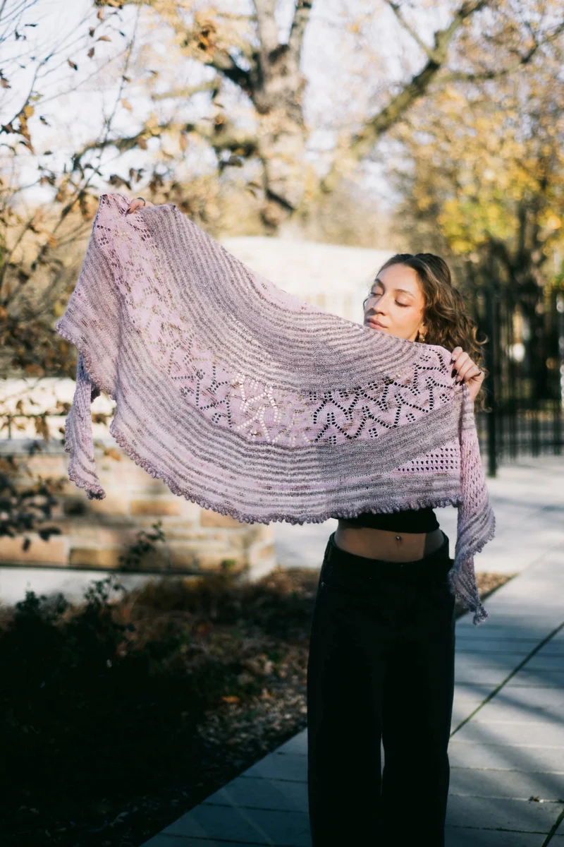 Folies Bergère Shawl | Knitting pattern and Optional Kits