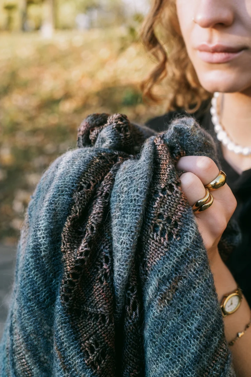Folies Bergère Shawl | Knitting pattern and Optional Kits
