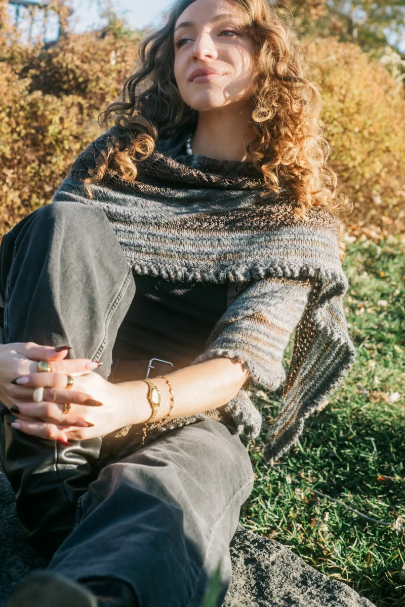 Folies Bergère Shawl | Knitting pattern and Optional Kits