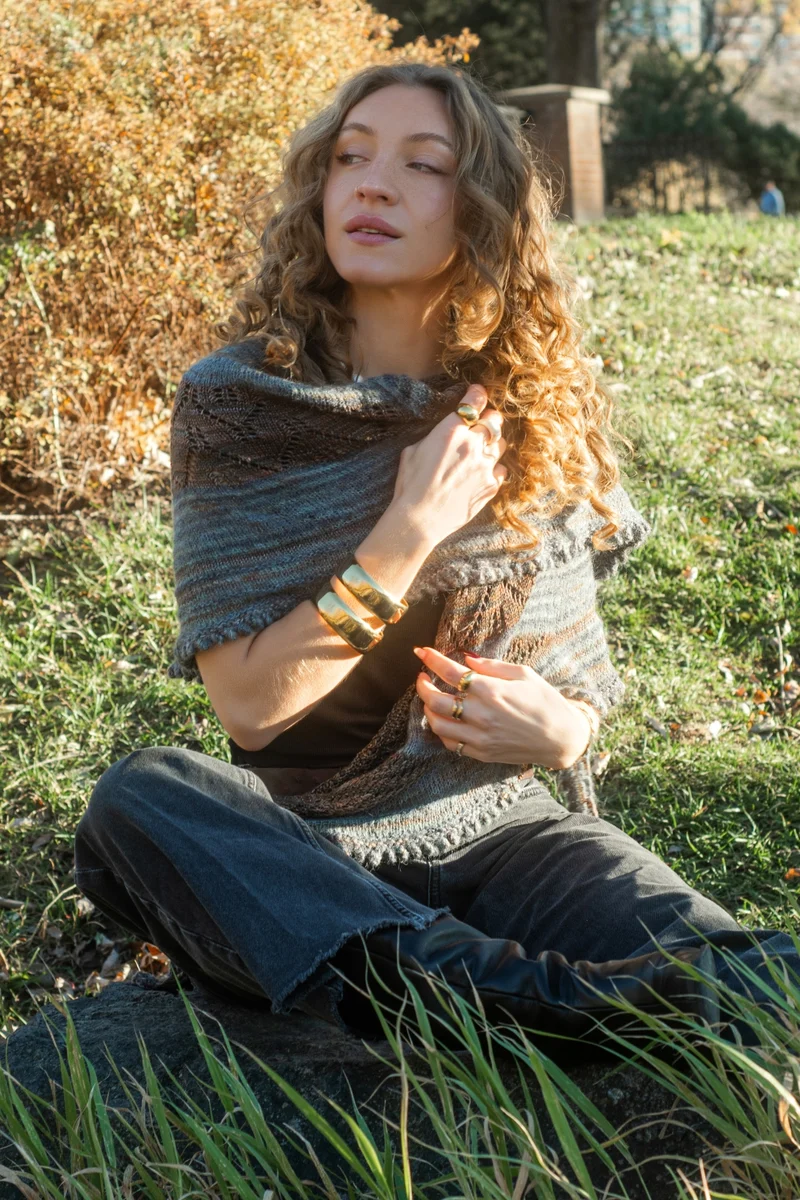Folies Bergère Shawl | Knitting pattern and Optional Kits