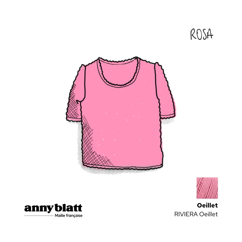 Top Rosa à tricoter.