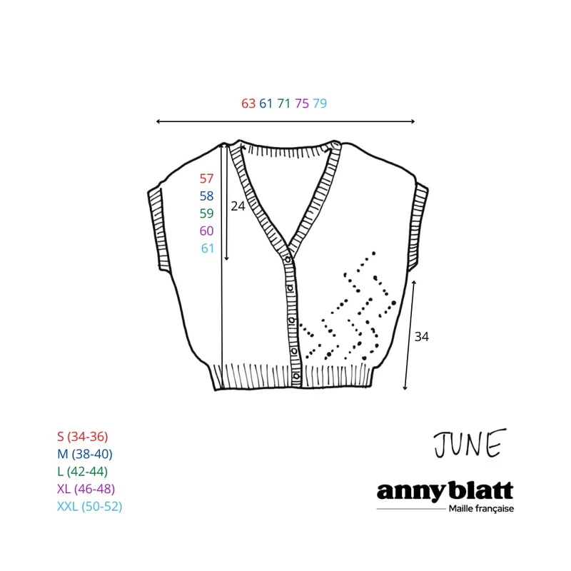 Gilet June à tricoter.