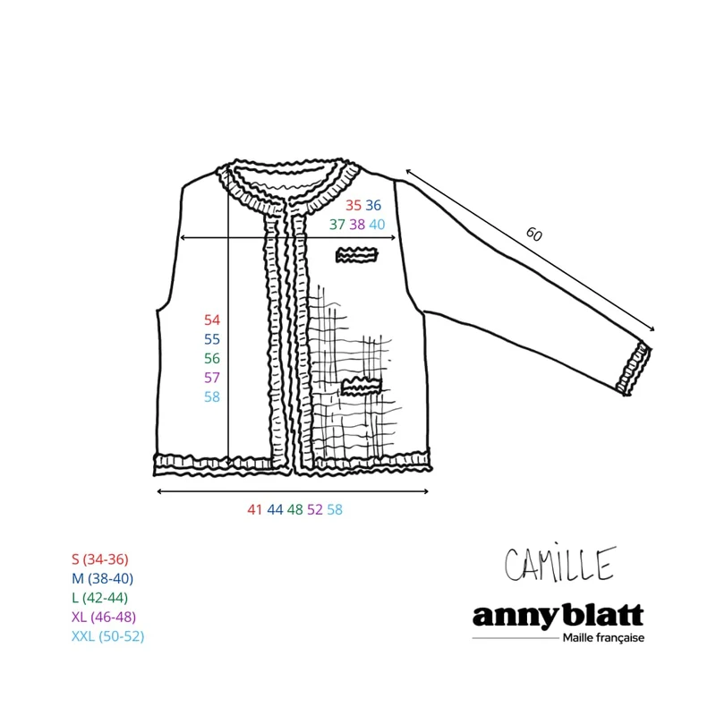 Veste Camille à tricoter.