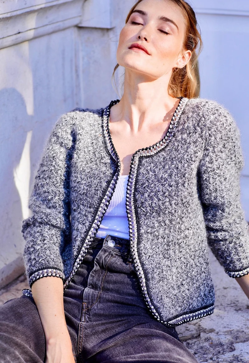 Veste Barbara au crochet.