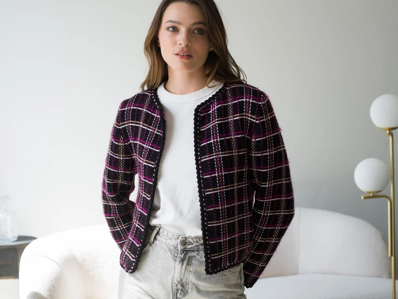 Veste Prune à tricoter.