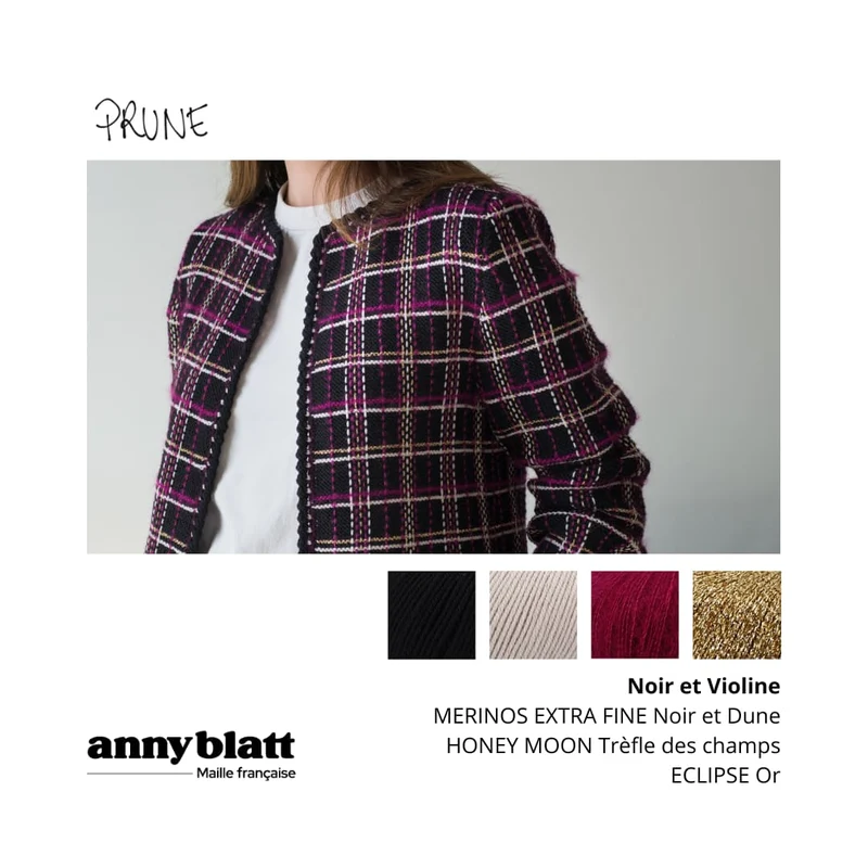 Veste Prune à tricoter.