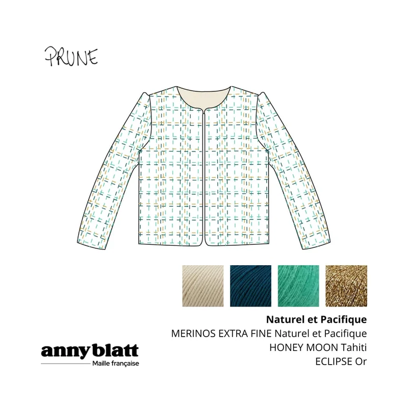 Veste Prune à tricoter.