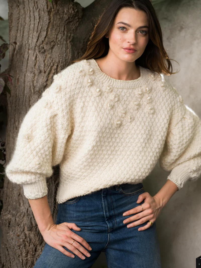 Pull Edelweiss à tricoter.