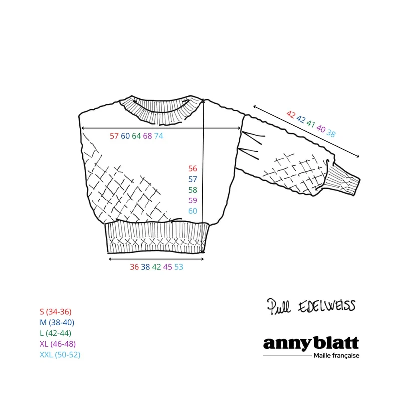 Pull Edelweiss à tricoter.