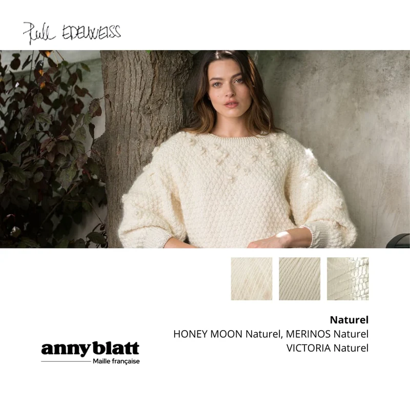 Pull Edelweiss à tricoter.