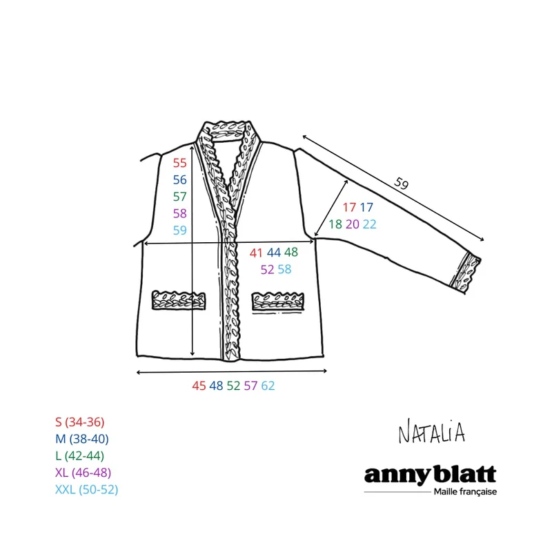 Veste Natalia à tricoter.