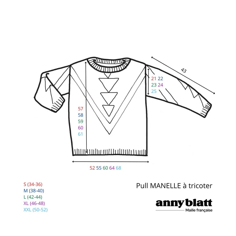 Pull Manelle à tricoter.