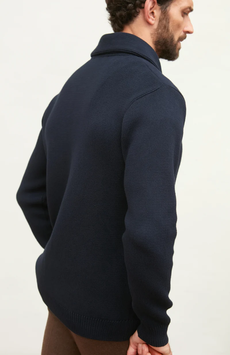 Mens Midweight Cotton Shawl Collar Cardigan