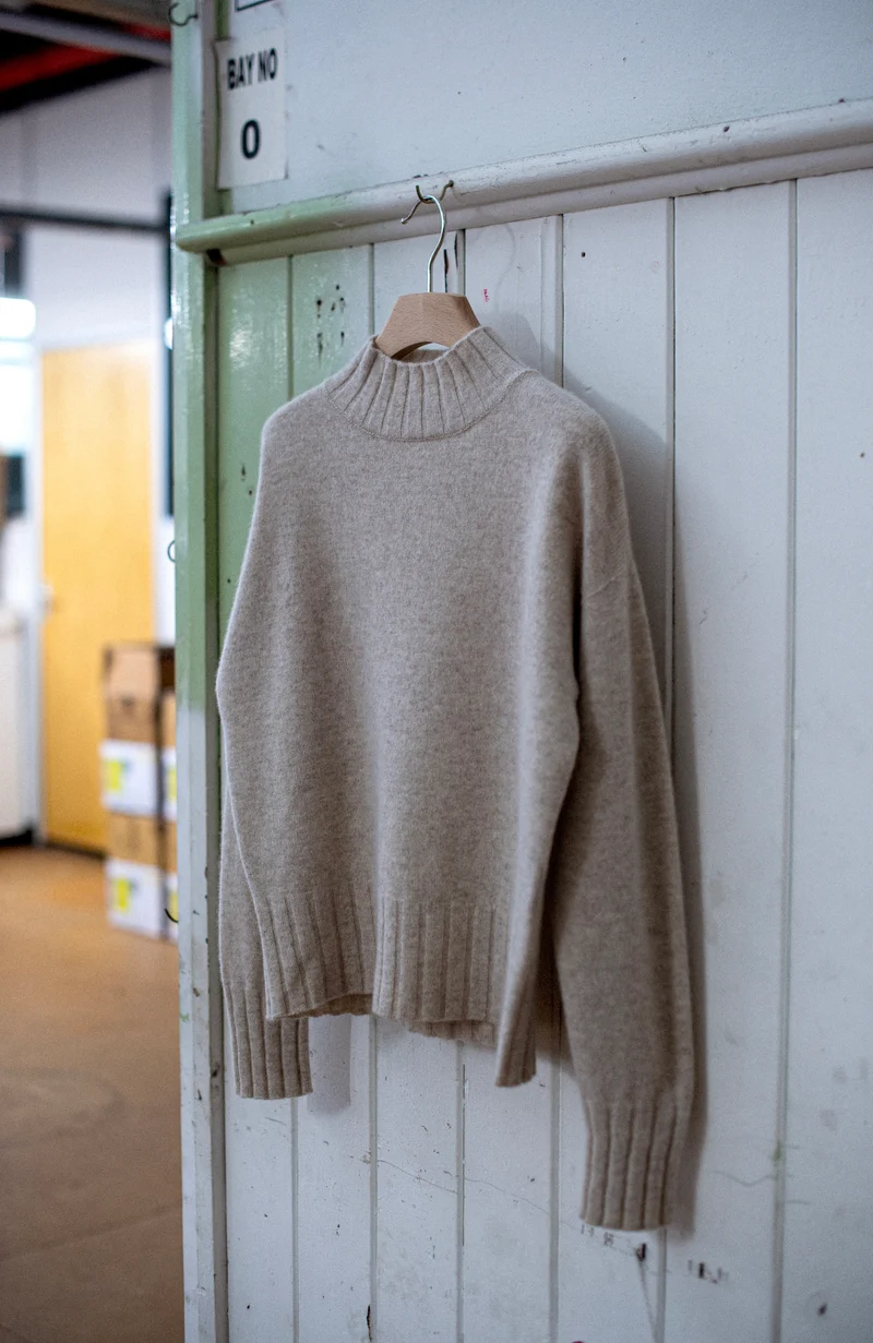 Womens Lambswool Grown On Neck Jumper