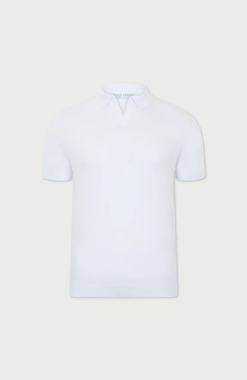 Mens Ultra Fine Cotton Buttonless Polo Shirt