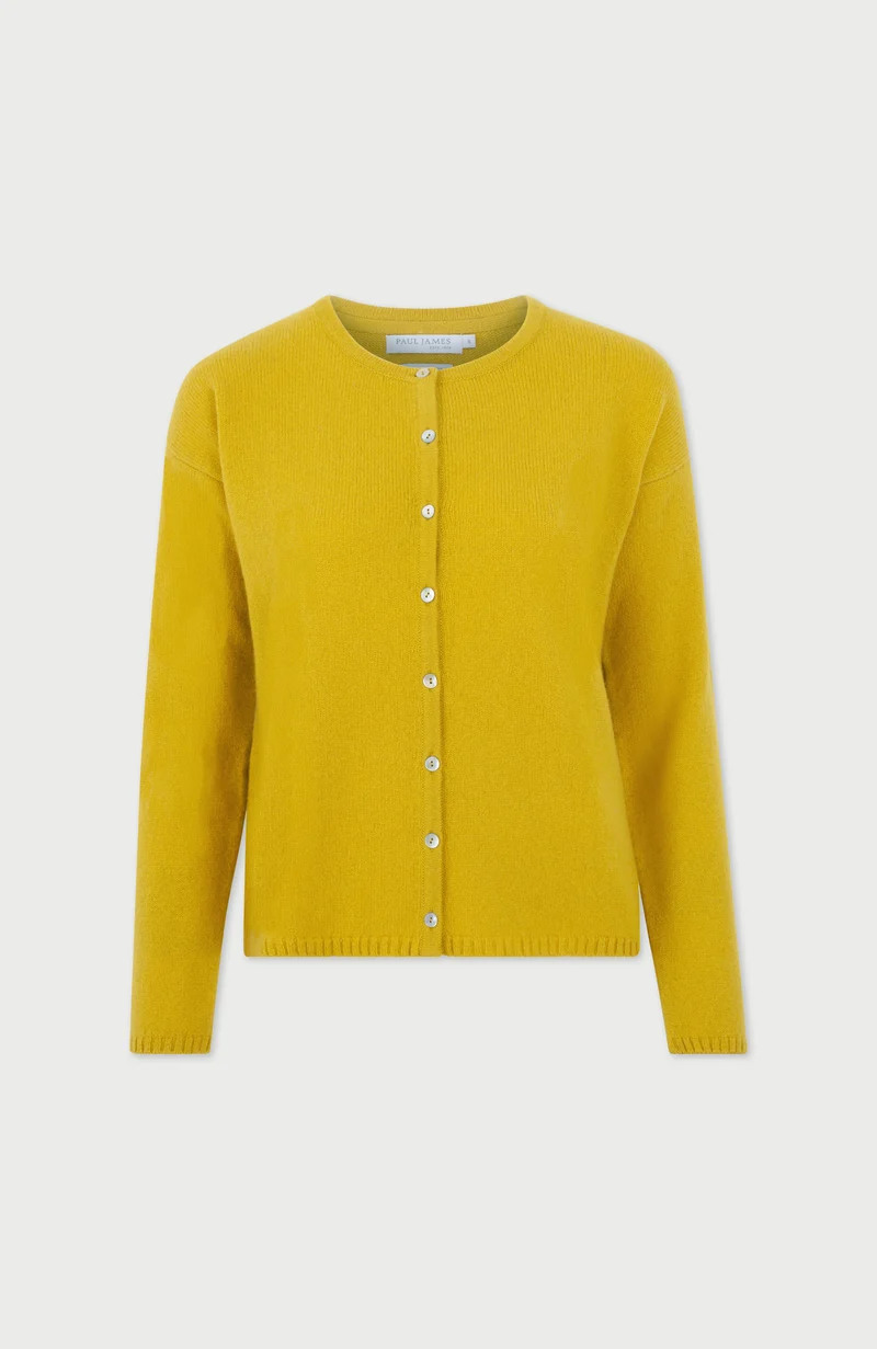 Womens Lambswool Crew Neck Cardigan