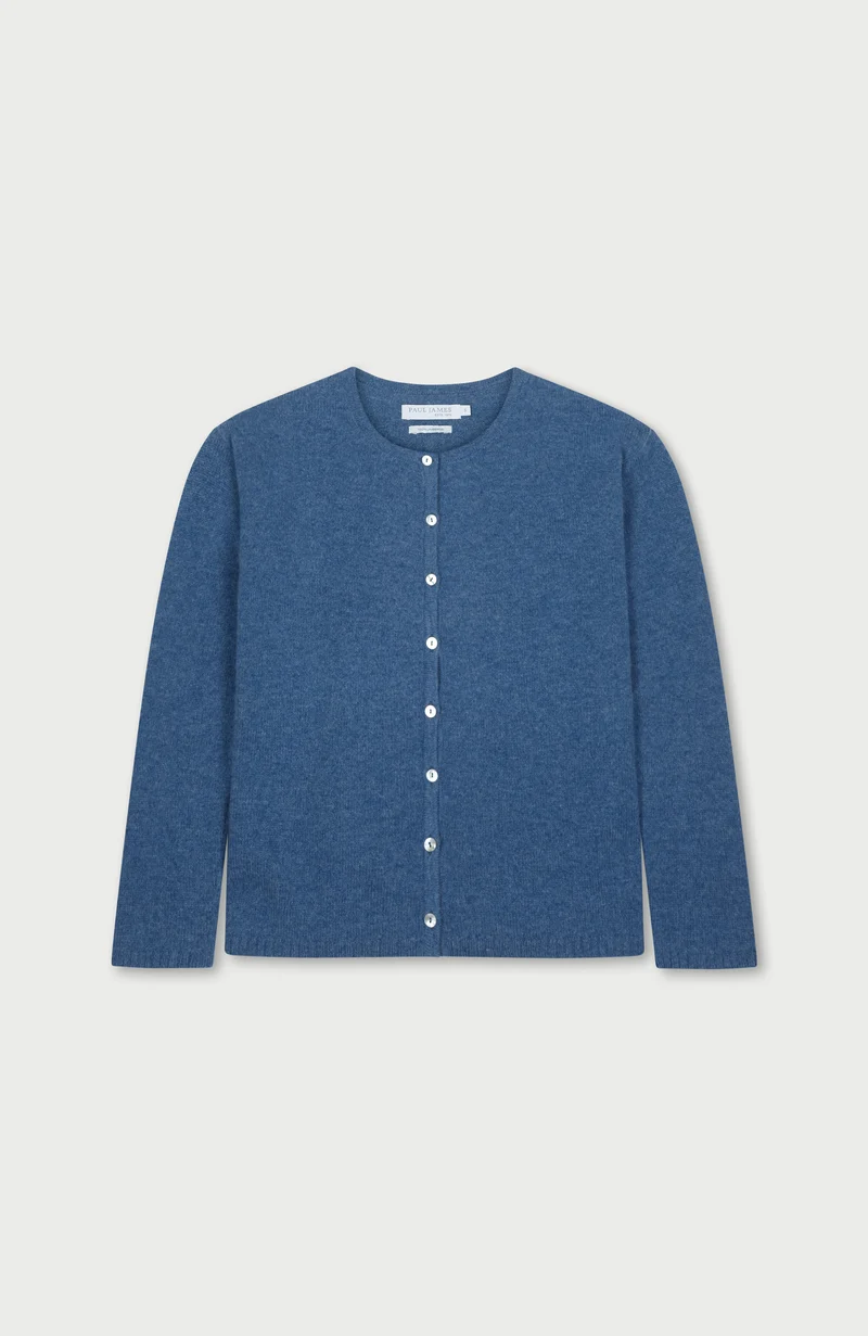 Womens Lambswool Crew Neck Cardigan