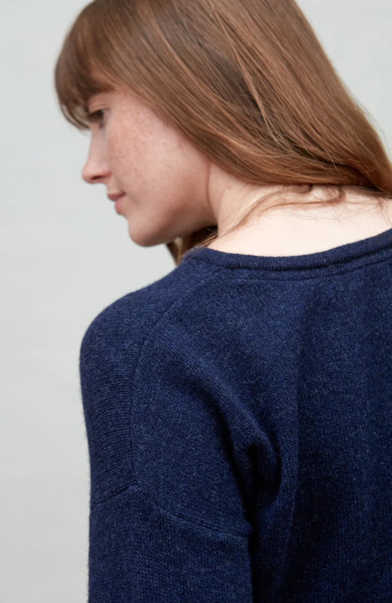 Womens Lambswool Crew Neck Cardigan