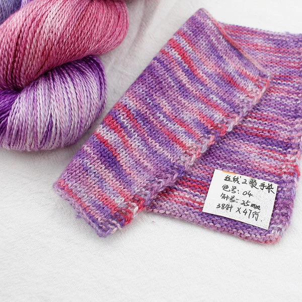fils de lotus soyeux cashmere doigté peint à la main