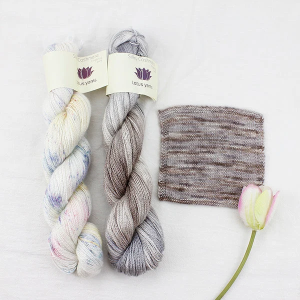 fils de lotus soyeux cashmere doigté peint à la main