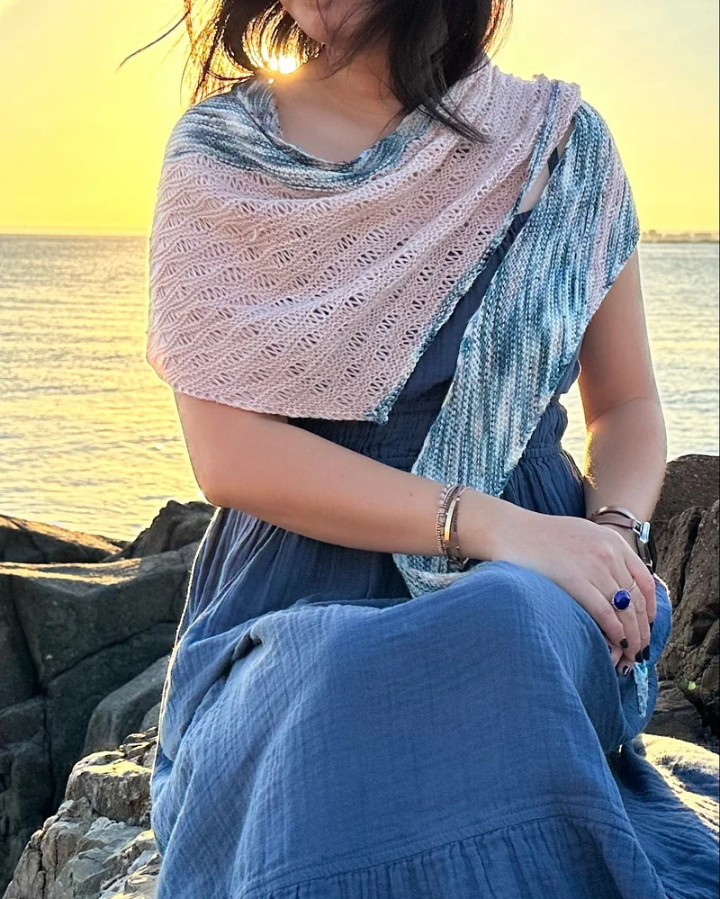 Memories Of Maine Shawl | Knitting pattern with or without yarns