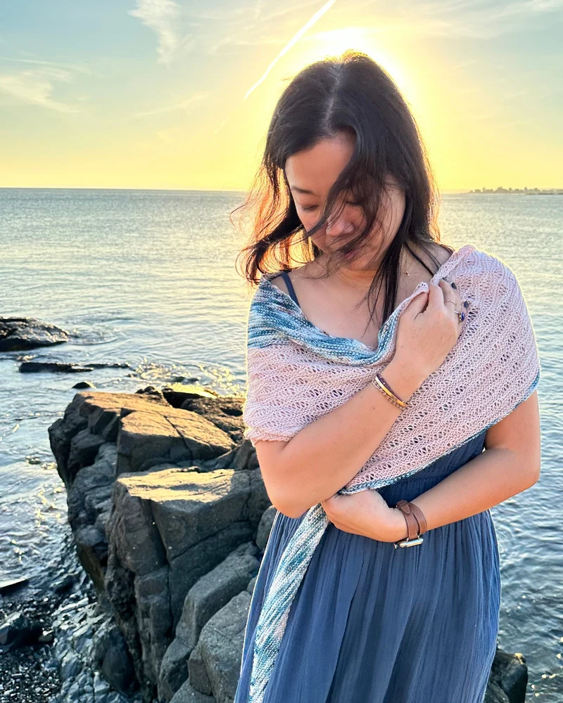 Memories Of Maine Shawl | Knitting pattern with or without yarns