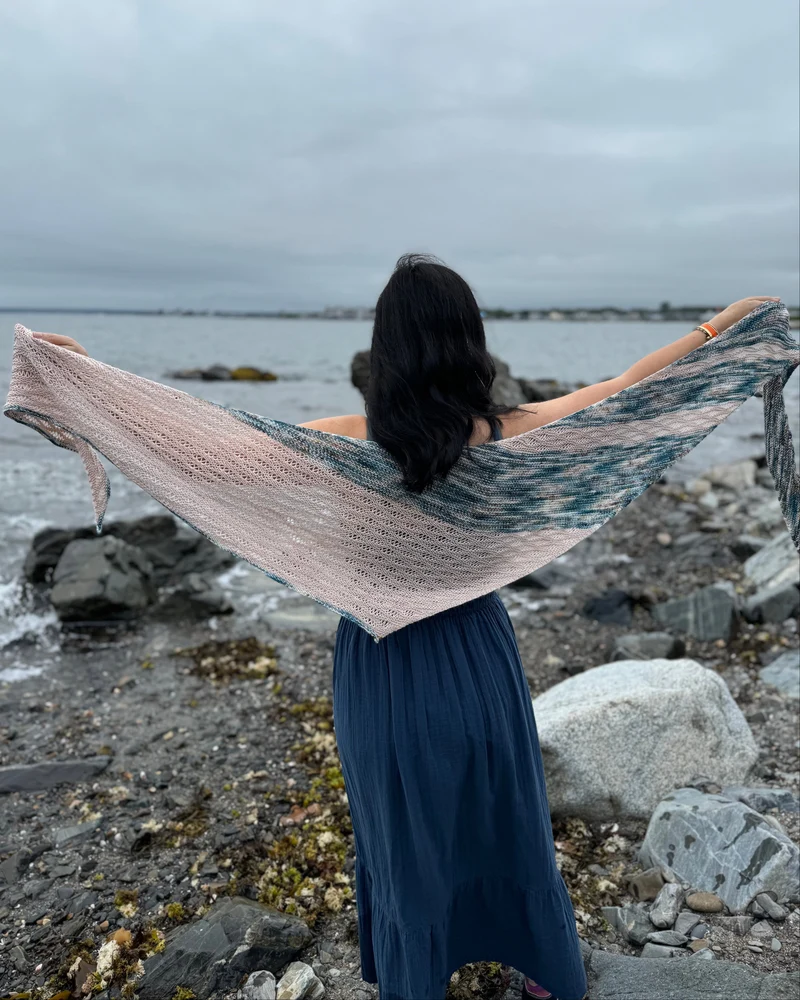 Memories Of Maine Shawl | Knitting pattern with or without yarns