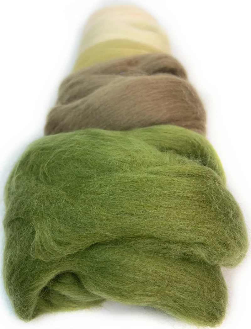 Merino 19 Microns Pack for yarn spinning, felting and crafting projects.
