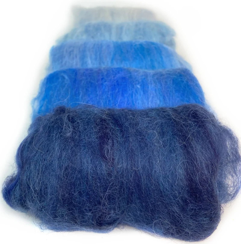 Merino Mohair for yarn spinning, felting and crafting projects.