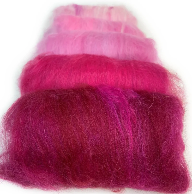 Merino Mohair for yarn spinning, felting and crafting projects.