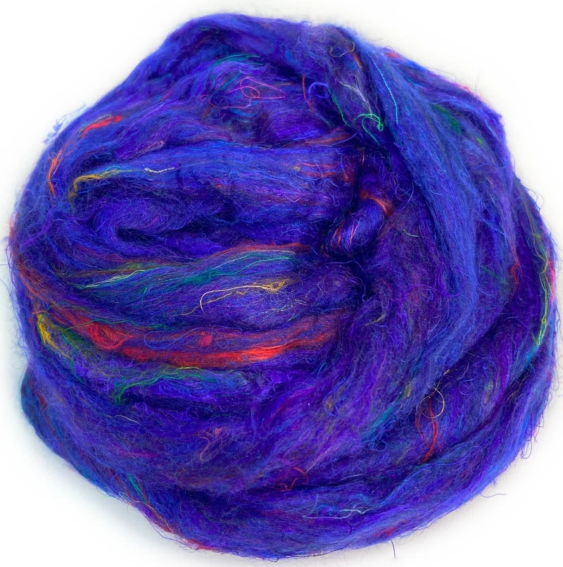 Pulled Silk (recycled sari) for yarn spinning, felting and crafting projects.