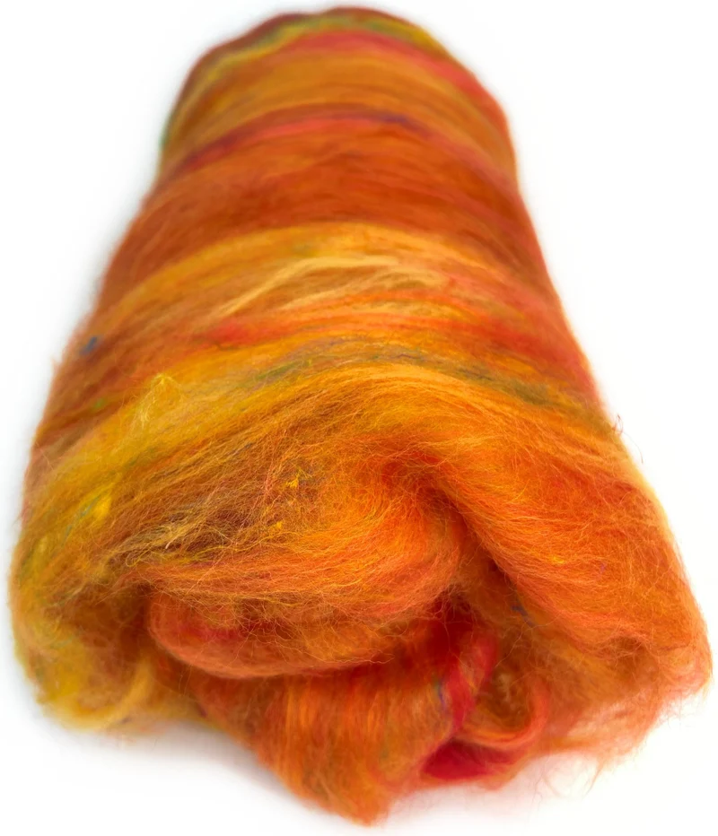 Strata fibers for yarn spinning, felting and crafting projects.