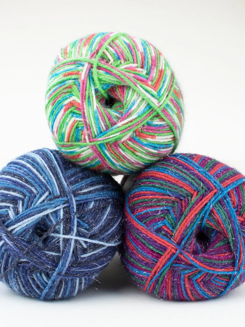 WEST YORKSHIRE SPINNERS SIGNATURE 4 PLY - Sparkle Christmas sock yarns 🐦