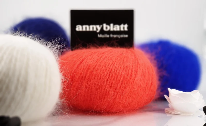 Pelote Angora Douceur : 50% Angora français 50% laine mérinos.