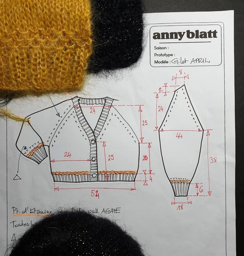 Gilet April à tricoter.