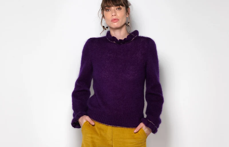 Pull Anémone à tricoter.