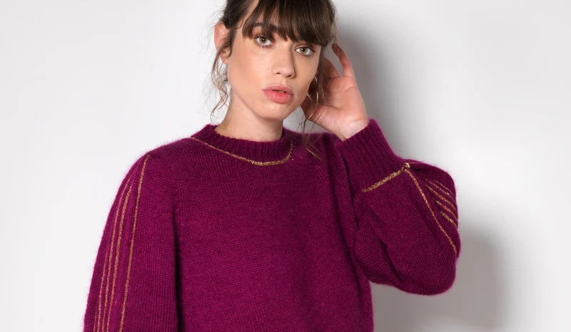 Pull Alix Mohair et or - 9 coloris.