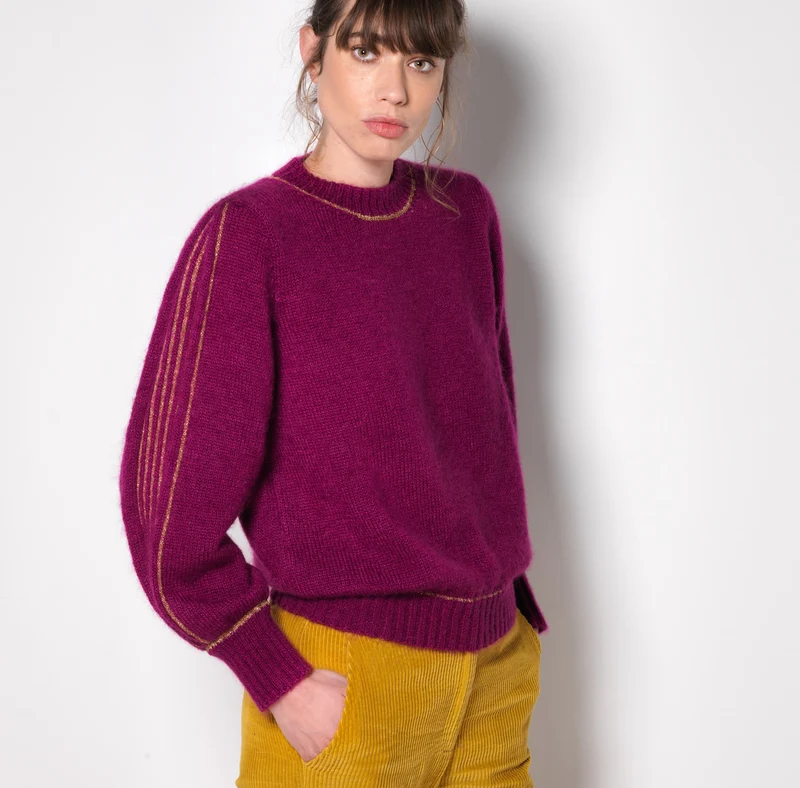 Pull Alix Mohair et or - 9 coloris.