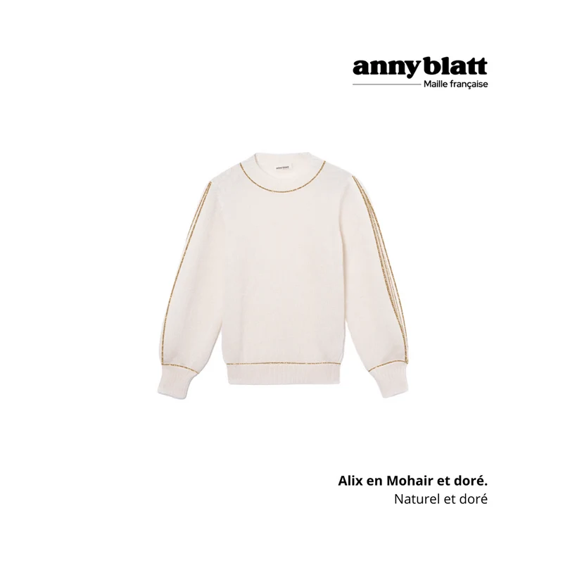 Pull Alix Mohair et or - 9 coloris.