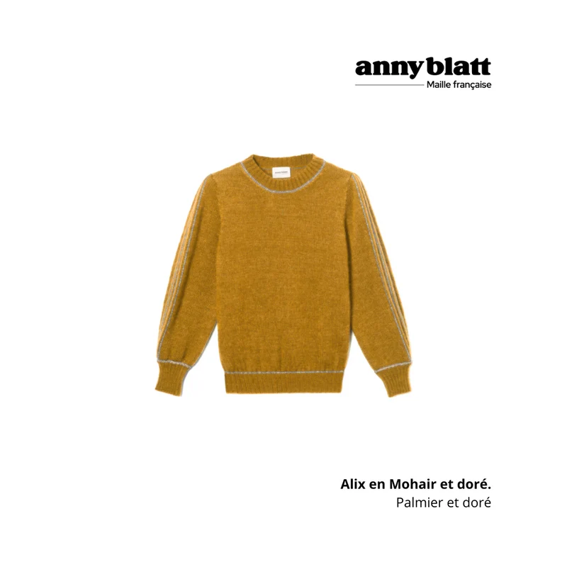 Pull Alix Mohair et or - 9 coloris.