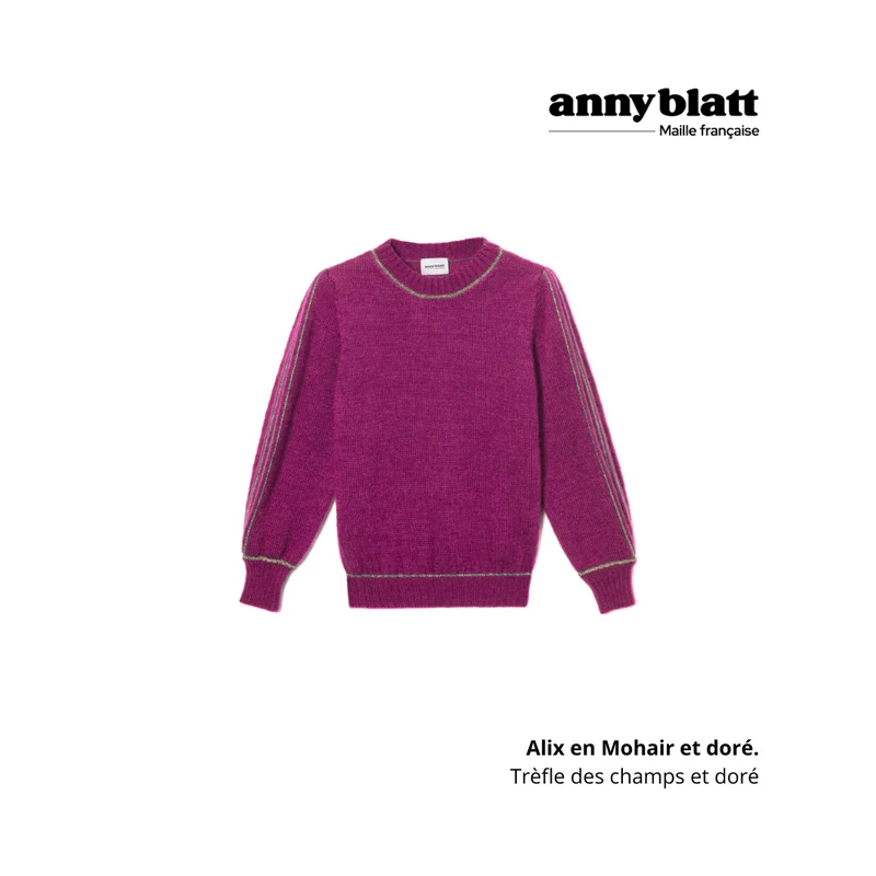 Pull Alix Mohair et or - 9 coloris.