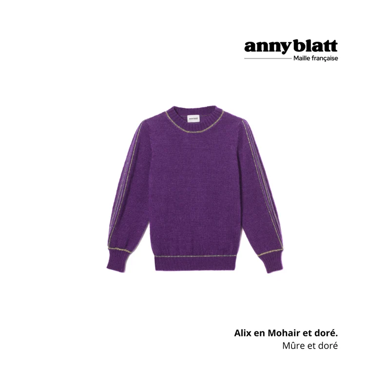 Pull Alix Mohair et or - 9 coloris.