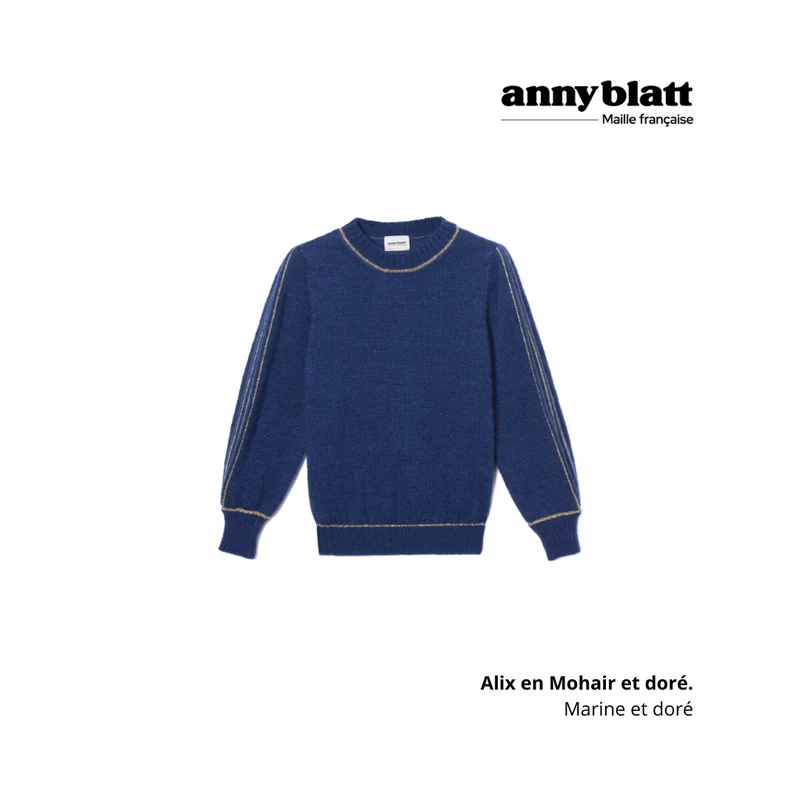 Pull Alix Mohair et or - 9 coloris.