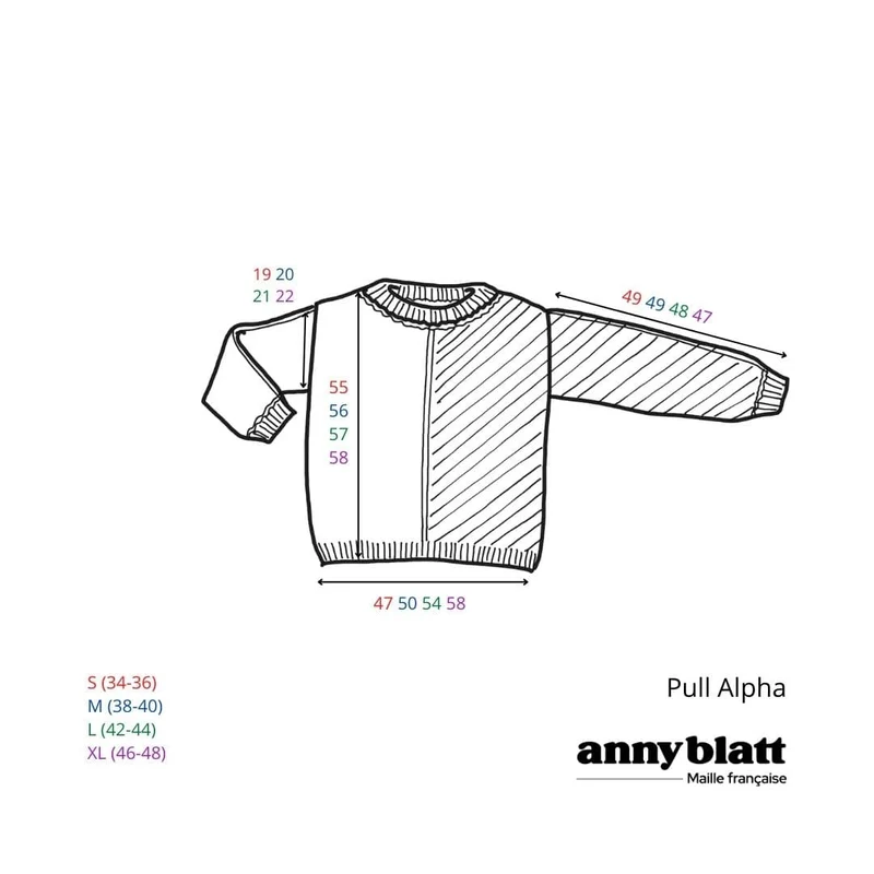 Pull Alpha à tricoter.