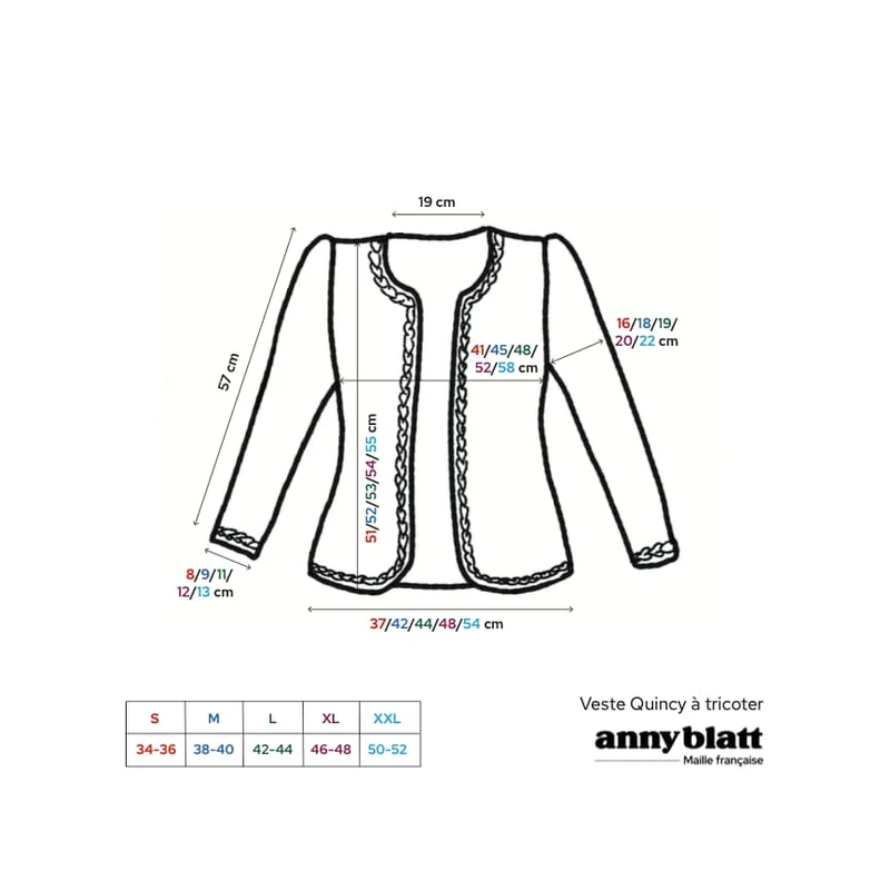 Veste Quincy à tricoter.