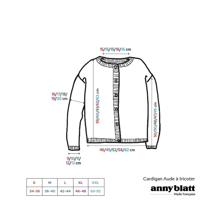 Cardigan Aude à tricoter.