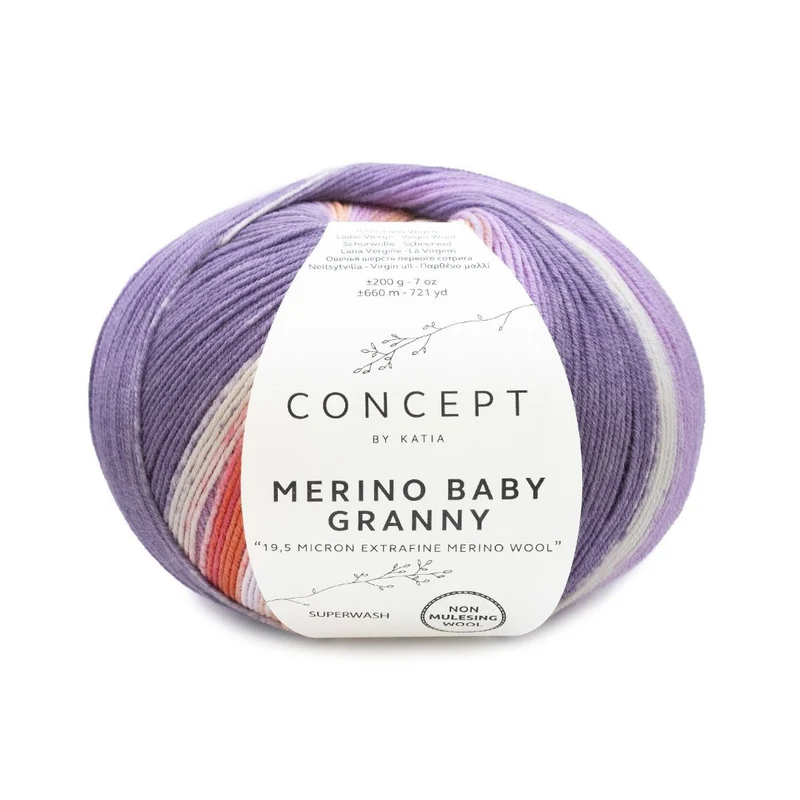 Katia Merino Baby Granny - 200gr ball 🐦